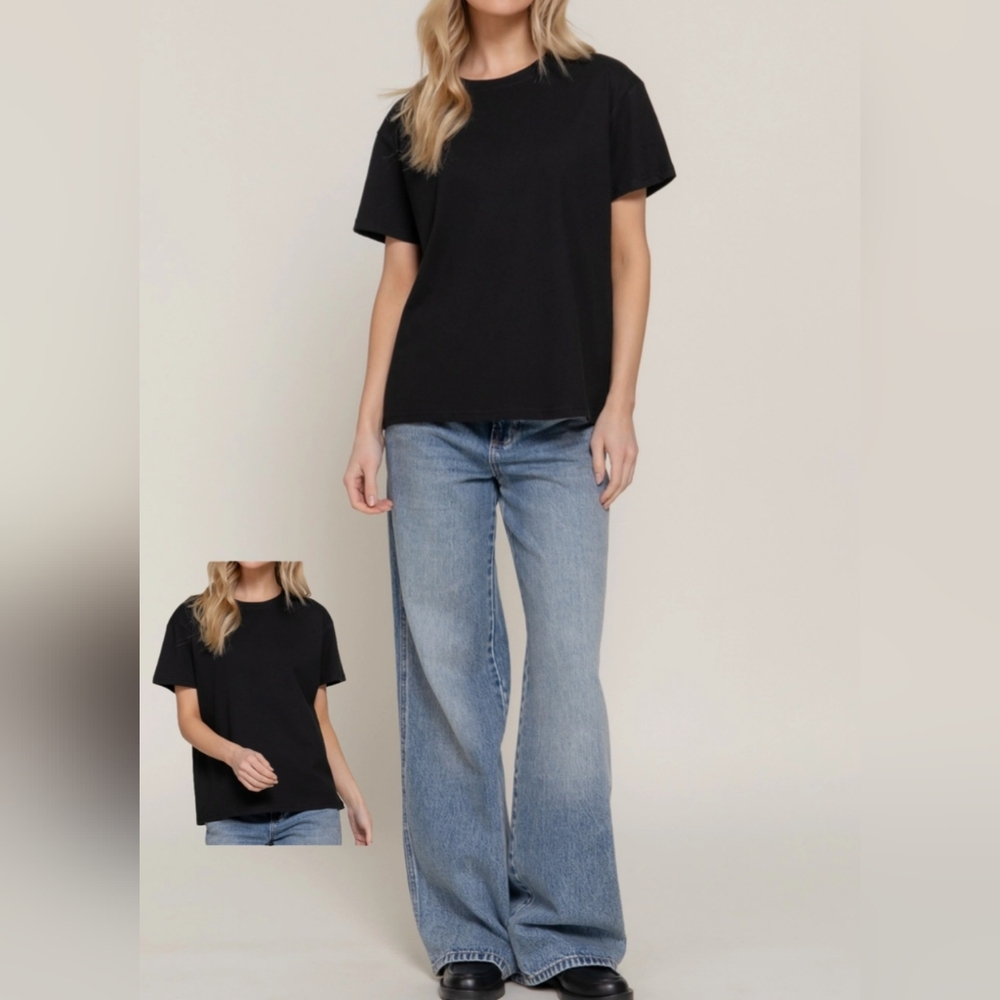 #68342 🛑 S,M,L THE BEST Chic Trendy Short Sleeve Round Neck Tee